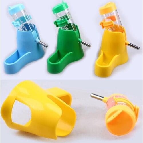 Pet Water Bottle Set Muticolor Dog Cat Food Feeder Bottle Dispenser with Base for Pet Hamster Small Animal Feeding Accessories