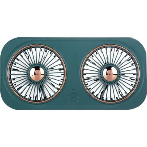 Double Head Wireless Desk Fan Portable Handheld Fan Super Quiet 3 Speeds Adjustable Mini Desktop Fan for Home Office