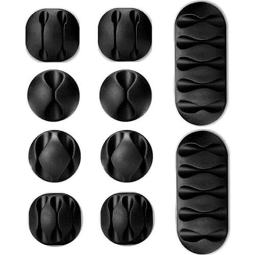 2021 NEW USB Cable Organizer Silicone Cable Winder Desktop Tidy Management Clips Cable Holder for Mouse Headphone Wire Organizer