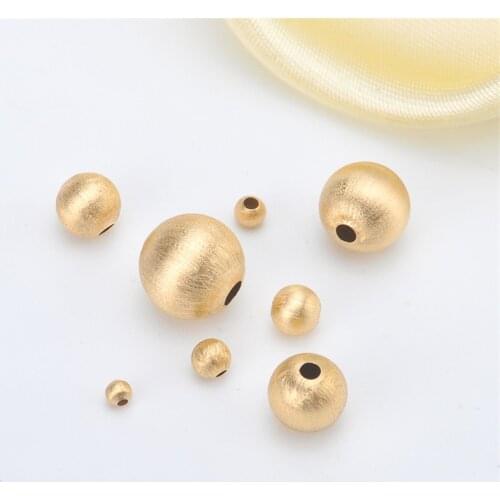 Genuine 18K Yellow Gold Smooth Spacers Crimp & End Beads AU750 DIY Homemade Necklace Pendant Bracelet Material Accessories