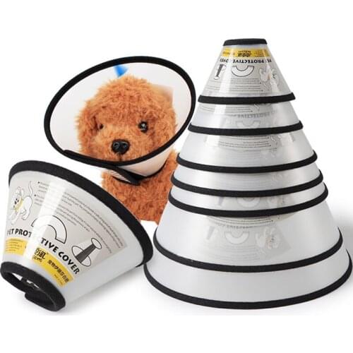 Pet Protective Dog Collar Neck Cone Recovery Cone Collar Anti-Bite Lick Surgery Wound Healing Cat Dogs Medical Circle Dropship