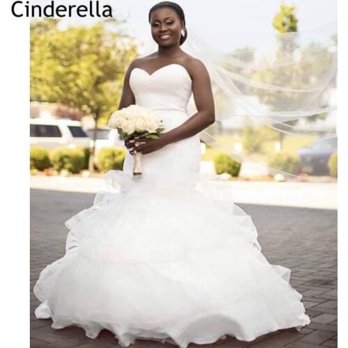 Mermaid Wedding Dresses Ivory Sweetheart Sweep Train Tulle Pleated Wedding Dresses Lace Up Back Bridal Gowns vestido de noiva