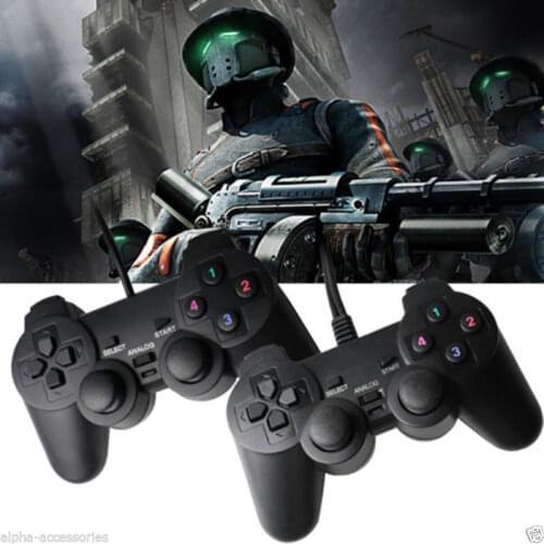 1Pcs USB2.0 Wired PC Game Controller Gamepad Shock Vibration Joystick Gamepad Joypad Control for Computer Laptop Gaming Play U