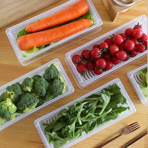 Transparent Fresh-keeping Box Superimposable Refrigerator Fish Cold Storage Box Kitchen Food Ingredients Sealed Packaging Boxs