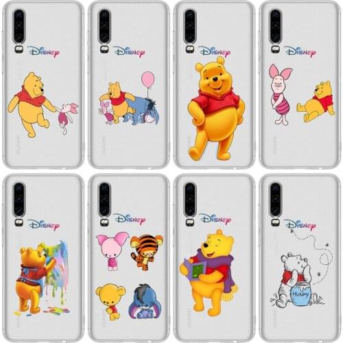 Winnie Anime Transparent Clear Phone Case For Huawei Honor 20 10 9 8A 7 5T X Pro Lite 5G Etui Coque Hoesjes Comic Fash