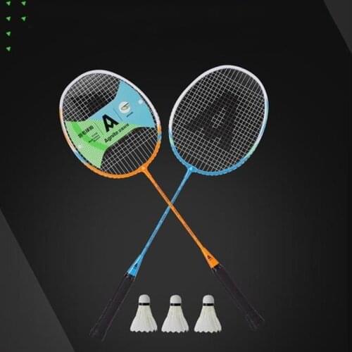 Super Light Professional Badminton Racket Set, Titanium Alloy Doubles Racket With 3 Badminton