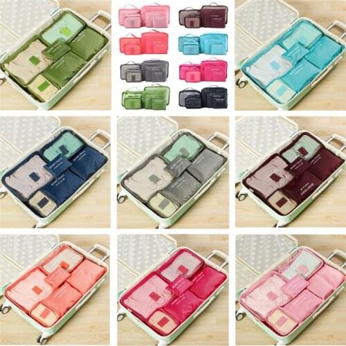 2019 Hot Fashion Style Travel Clothes Storage Waterproof Bags Luggage Solid Portable Organizer Pouch Packing Cube