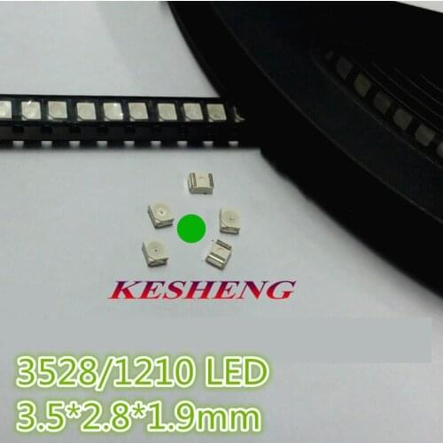 SMT LED 3528 1210 Water Green Ultra Bright Light-Emitting Diode LED Diode Chip Lamp 500pcs