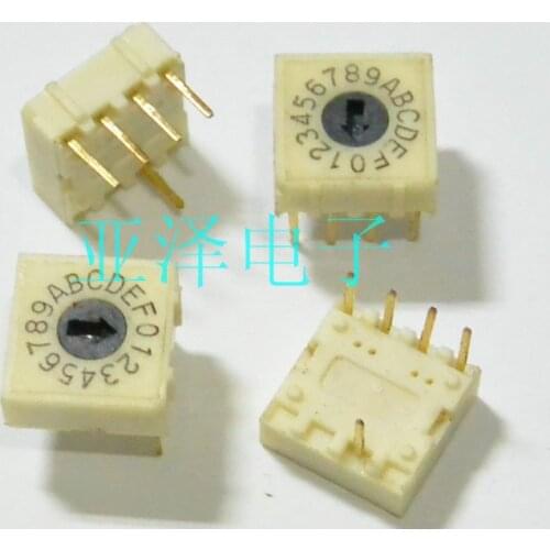 Taiwan DIP round of 1248C DIP rotary code switch 16 0-F coding switch 4: 1 positive yards