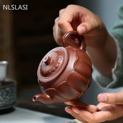 Yixing Boutique Teapot Purple Clay Tea Pots Raw Ore Filter Kettle Handmade Tea Ceremony Accessories Tie Guanyin Teaware 250ml