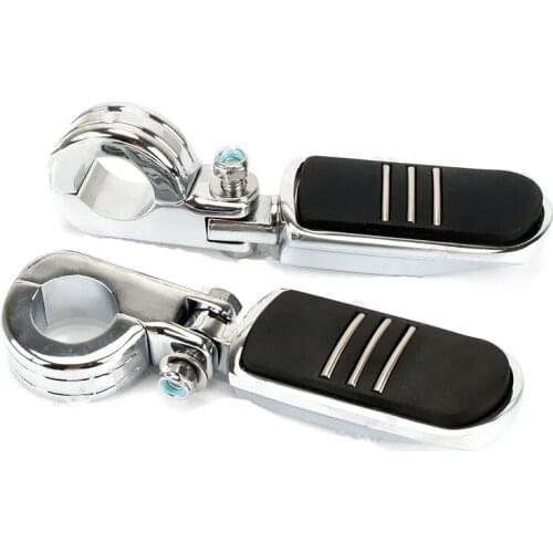 1 1/4" 32mm Highway Engine Bar Chrome Foot Pegs Foot Rest Mounting For Harley Honda GL1800 Yamaha Suzuki Boulevard Kawasaki