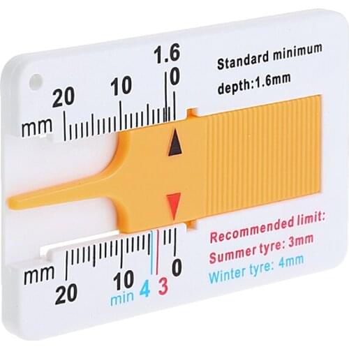 1Pc New Tyre Tread Depth Gauge Car Motorcycle Trailer Van Wheel Measure Tool