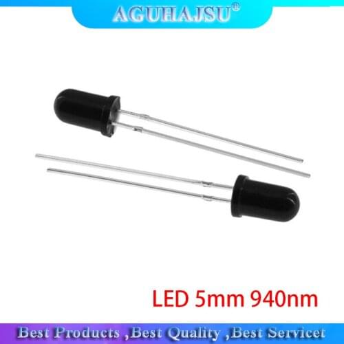 100pcs LED 5mm 940nm IR Receiving Diode Round Tube Light