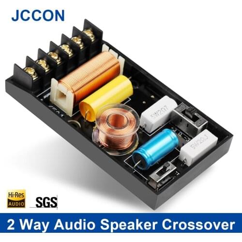 2 Way Audio Speaker Crossover Woofer Tweeter Car Audio Stereo Modification Bass Treble Divider Frequency Hifi Subwoofer