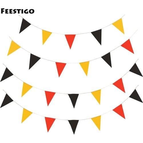 25 Flags/Set Cheerleading Props Plastic Hanging Flags Banner Garland Background Decoration Themed Party Birthday New Year Decor
