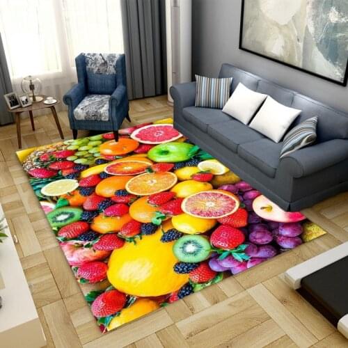 3D Fruits Livingroom Carpet Bedroom Bedside Decor Kids Room Hallway Large Soft Rugs and Carpets for Home Living Room