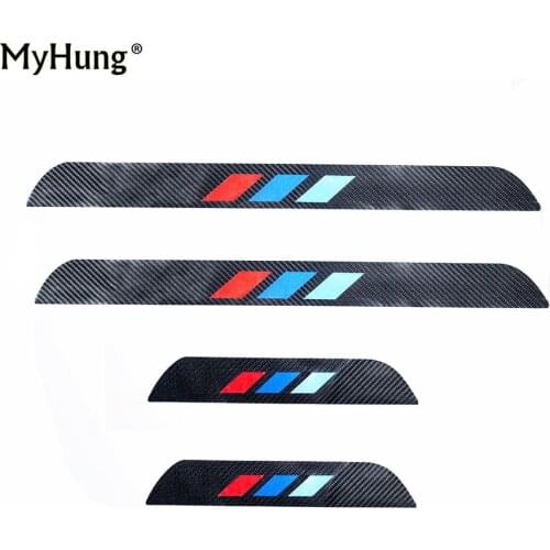 4D M styling Carbon Fiber Car Sill Protectors Door Sill Cover Stickers For BMW X3 X4 F25 F26 2011 to 2016 4Pcs Car Accessories