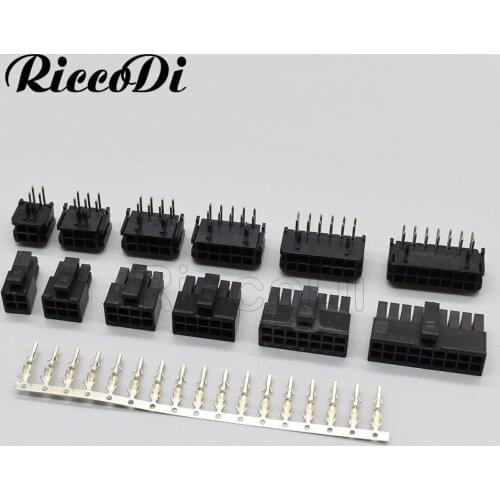 5-40PCS 2x2/3/4/5/6/7/8/9/10/11/12Pin 3.0mm Pitch Terminal/Housing/Pin Header Wire Connector With Bend Wafter