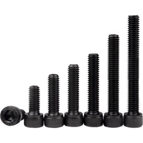 5pcs M3 12.9 level Allen cylindrical head screws hex socket cup header lengthen screw whole tooth bolt DIN912 45mm-95mm long