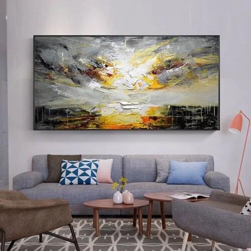 Landscape Abstract Painting Style Modern Wall Art Canvas Painting Acrylic Paints For Home Wall Decoration No Frame