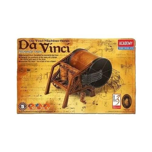Free shipping Scale 1/N Classic Fancy Toy 18138 Da Vinci Mechanical Drum Plastic Model Kits