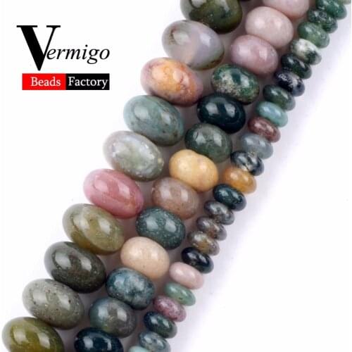 Wholesale Natural Stone India Agates Abacus Rondelle Beads For Jewelry Making 2x4x6x8mm Loose Beads Diy Bracelet Accessories
