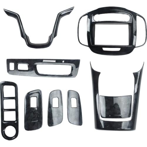 Black Imitation Wood Center Console Gear Steering Wheel Window Switch Decorated Frame For Buick Lacross 2013 14 CAA180