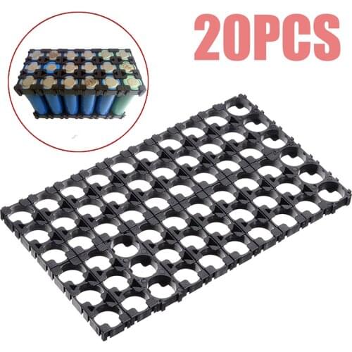 20pcs 3x Cell 18650 Battery Spacer Plastic Battery Radiating Shell Storage Holder Bracket 6x2x0.8cm