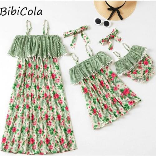 Baby childrens parent-child clothing summer new style striped suit for a family of five thin fashion boutique suits