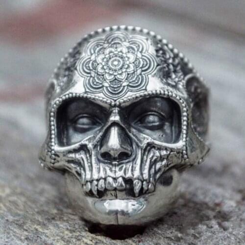 Men Skull Rings for Motorcycle Party Domineering Punk Skeleton Rings Finger Rings Cool Ring Jewelry for Men