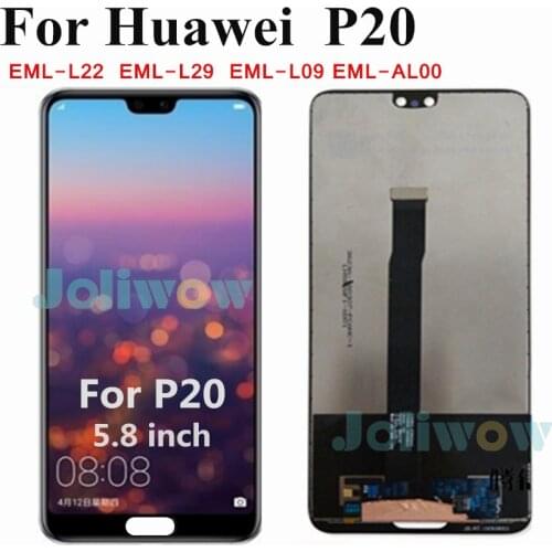 AA+ Quality LCD For Huawei P20 LCD EML-L29 LCD Display Touch Screen Digitizer EML-L22 EML-L09 EML-AL00 For Huawei P20 Display