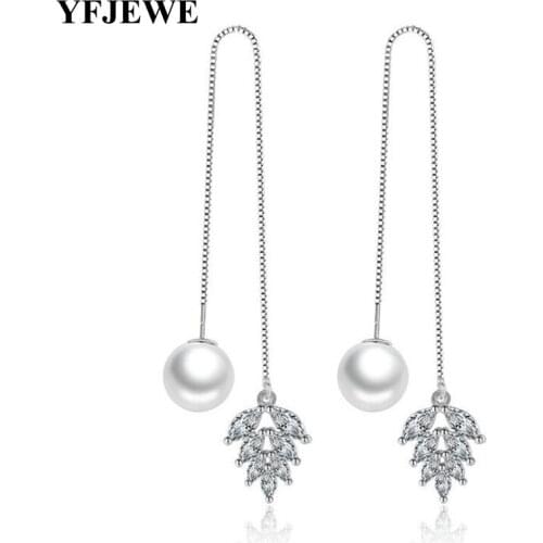 YFJEWE Summer Fashion Simulated-pearl Trendy Earring For Women Vintage Crystal Bohemia Beach Dangle Earring Party Gift #E195