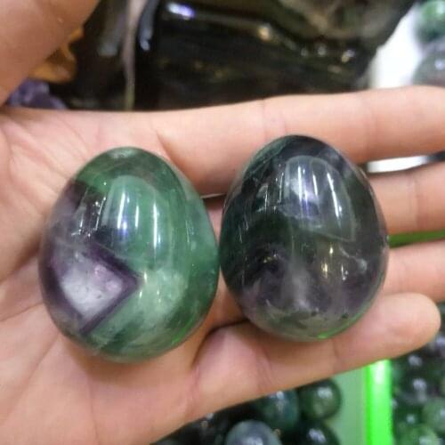 1pcs Natural colored fluorite crystal polishing eggs