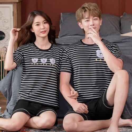 New Arrivals Designer Men Pajamas Couple Pijamas Short Sleeve Sleepwear Set Pajamas for Women Sleep Pant Women Pajamas Set