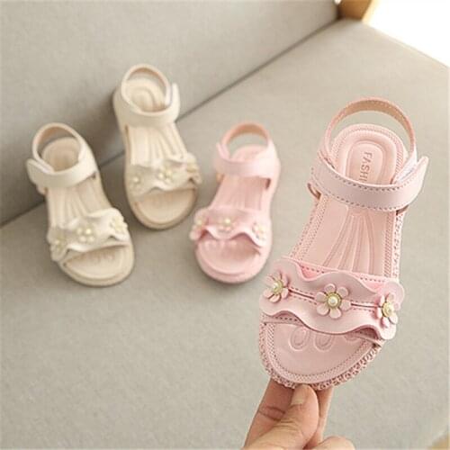 1 2 3 4 5 6 Year ChildrenS Summer Flat Shoes Toddler Girls Sandals Princess Kids Fashion Flower Sandals 2021 Baby Beach Shoes