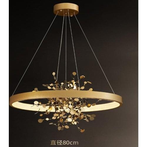 Modern luxury Ceiling Chandelier Dining room Home Copper Decoration lighting Bedroom Hanging lights Living room LED Pendant lamp