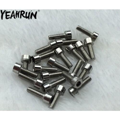 YEAHRUN M2X6 Screws for 1.9 Inch Wheel Rims Hubs 1/10 RC Rock Crawler Car Upgrade Parts