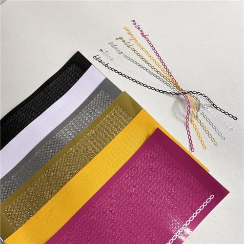 1pc Korean Ins Bronzing Basic Striped Chain Stickers Creative Hand Account Handmade DIY Material Sticker Stationery Personalized