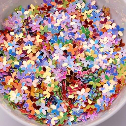 10/20/50g White/Mixed Color Flower Sequins Paillette Sewing Embellishment Findings DIY Clothing Dress Shoes Crafts Accessories