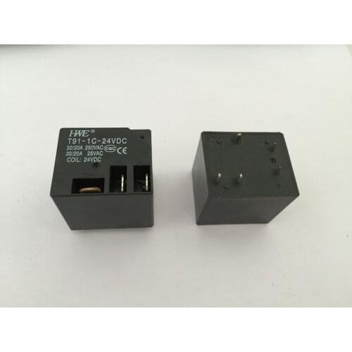 2PCS Q91F-1Z(T91) DC 24V Electrical PCB Type Power Relay 250V 30A