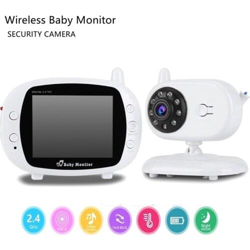3.5 Inch LCD Temperature Monitoring Wireless WiFi TFT Screen Two Way Audio Video Baby Monitor Night Vision Security Baby Camera