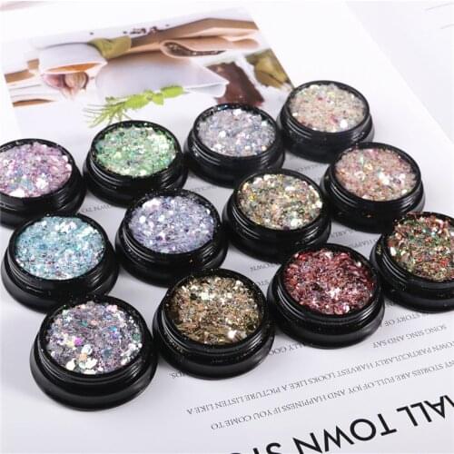 3g Goblin Pupil Manicure Sequins Jewelry Size Mixed With Flash Powder Nail Polish Gel Diamond Patch DIY 3D Manicure Decoration