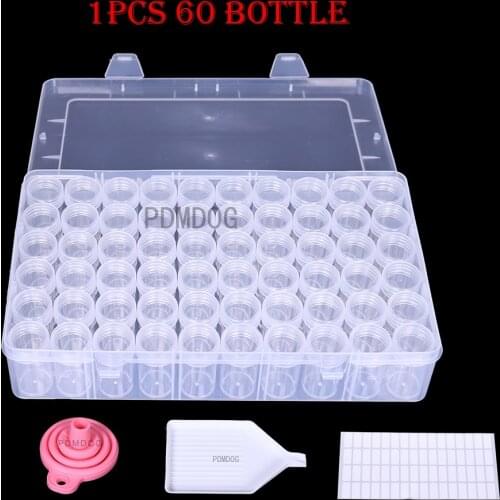 64/32 Bottles Jar Square Diamond Painting Storage box Diamond Painting Accessories Beads Container Mosaic Storage boxes Tools