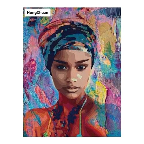 African woman full square round 5d diy diamond painting diamond mosaic crafts diamond embroidery rhinestone decoration new year