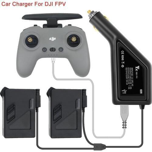 DJI FPV Car Charger Intelligent Battery Charging Hub FPV Car Connector USB Adapter Multi Car Charger For DJI FPV