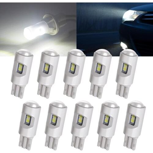 Car W5W 3030 SMD T10 LED 194 168 Replacement DC 12V White Reverse Instrument Panel Lamp Ceramics Bulbs For Clearance Lights