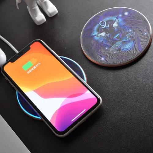 Wireless Charging Pad 15W QI Fast Mobile Phone Chargers 12 Constellation For For iPhone 12/12Promax/iPhone 11/11Pro X/Samsung