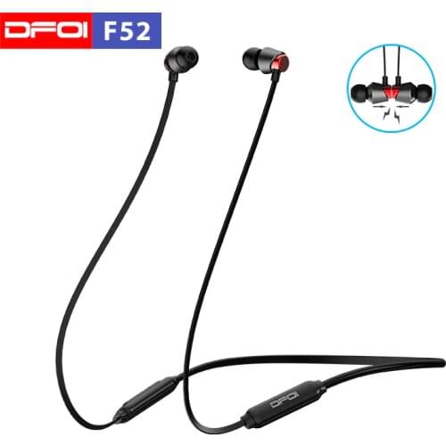 DFOI F52 Bluetooth Earphones Wireless Bluetooth Headphones IPX5 Waterproof Earphone Sport Bluetooth Headphone Neckband Headset