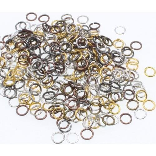 CHONGAI 200pcs 3/4/5/6/7/8/10mm Metal DIY Jewelry Findings Open Single Loops Jump Rings & Split Ring for jewelry making