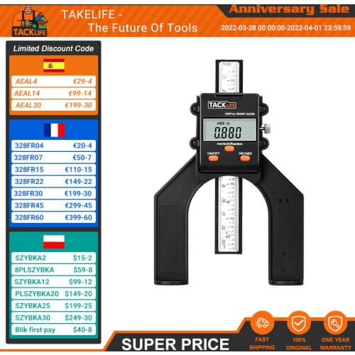 TACKLIFE 80mm Digital Depth Gauge, Depth And Height Indicator With LCD Display For Woodworking, Home DIY, Etc. - MDG01